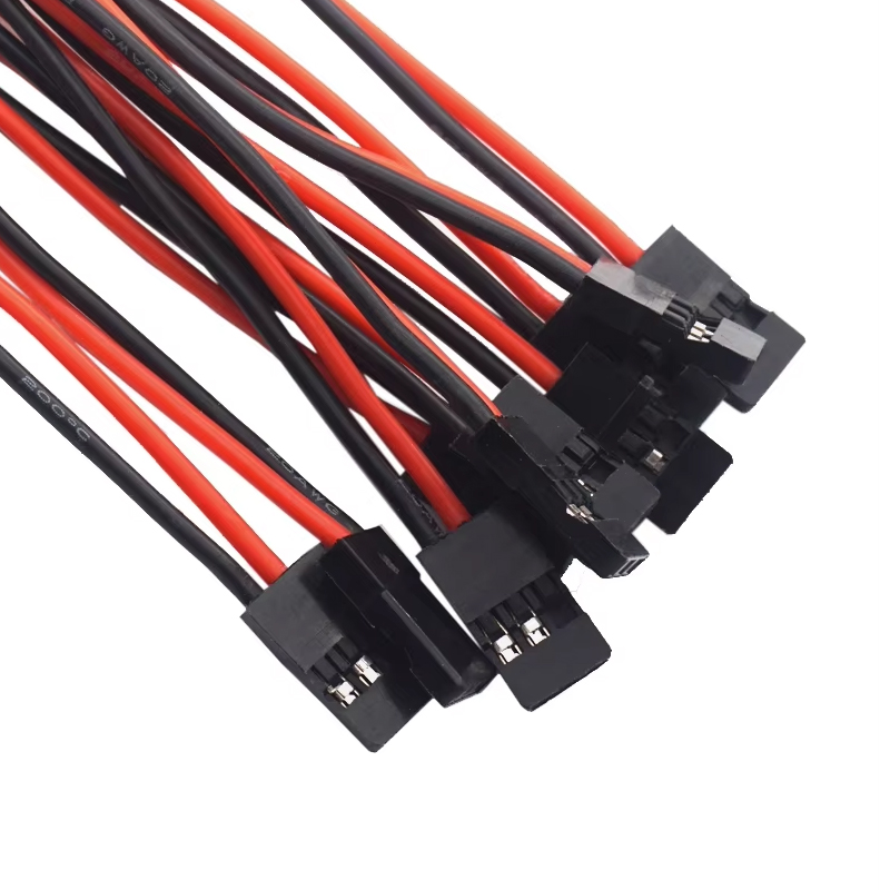 RJX 10pcs 10cm 20AWG JR Male Servo to JST Male Plug Receiver Connector Adapter Cable 