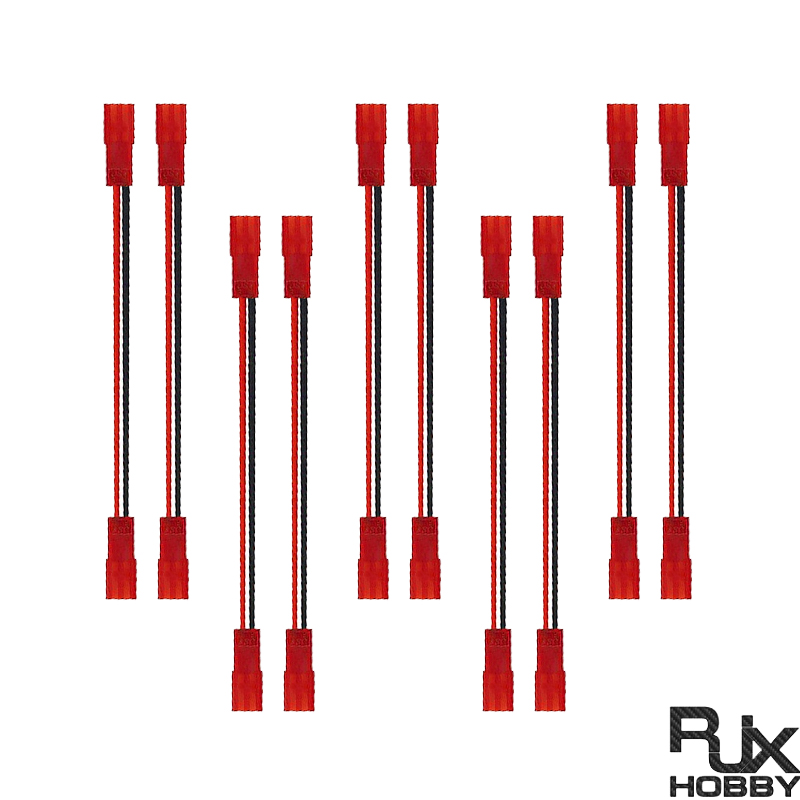 RJX 10pcs 10cm 20AWG 2Pin JST Female to Female Connector Extension Cable Wire