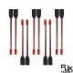 RJX 10pcs 10cm 20AWG JR Female Servo to JST Male Plug Receiver Connector Adapter Cable