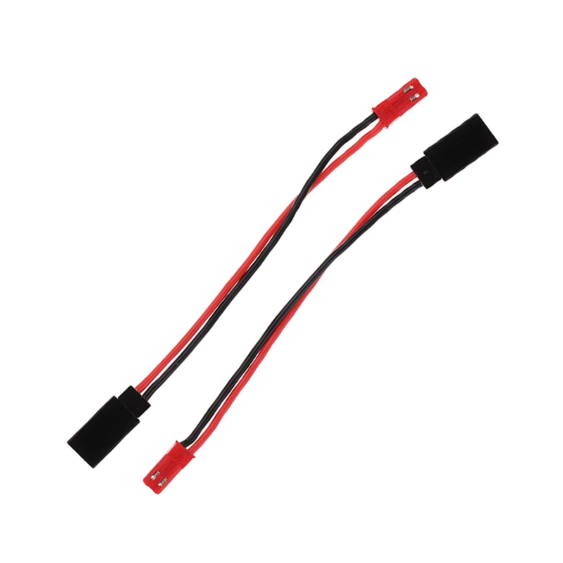 RJX 10pcs 10cm 20AWG JR Female Servo to JST Male Plug Receiver Connector Adapter Cable