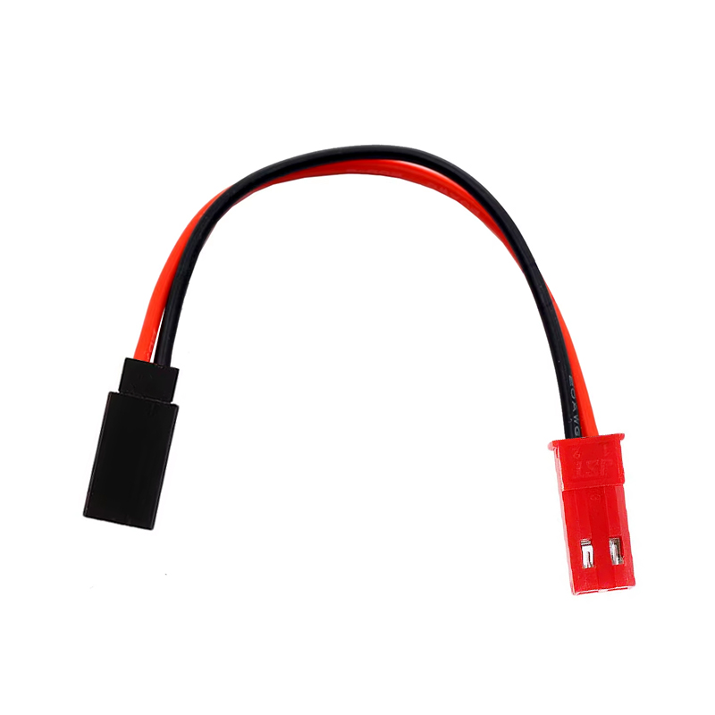 RJX 10pcs 10cm 20AWG JR Female Servo to JST Male Plug Receiver Connector Adapter Cable