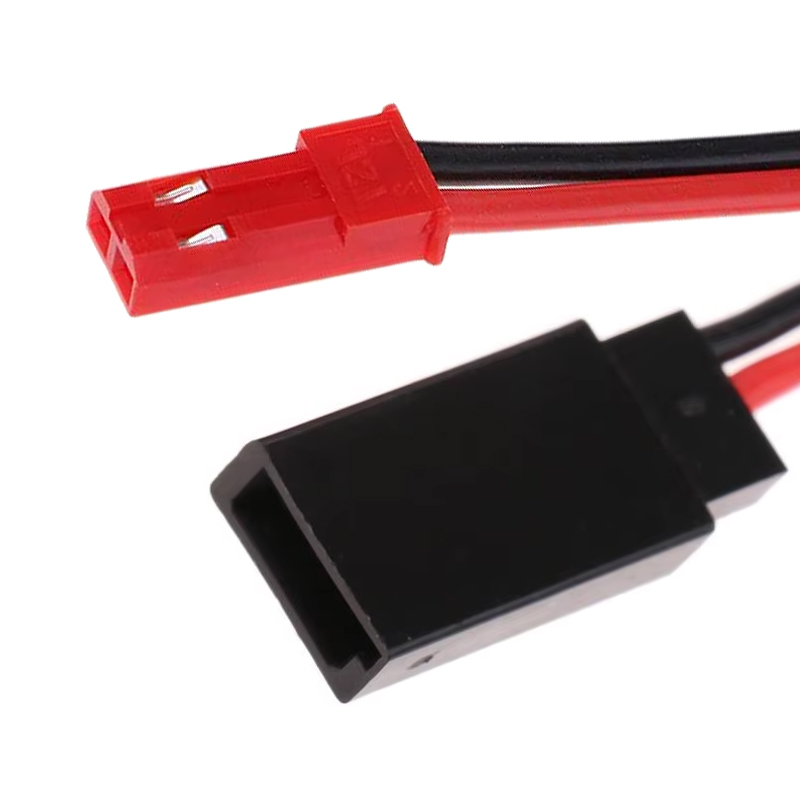 RJX 10pcs 10cm 20AWG JR Female Servo to JST Male Plug Receiver Connector Adapter Cable