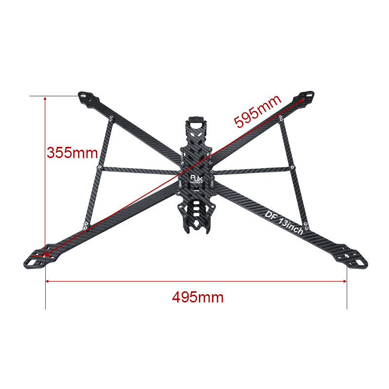 RJX DF13 inch Carbon Fiber Frame Kit For RC FPV Racing Drone