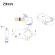 RJX 1 PCS 20mm 25mm 30mm  Mount fixed seat for  UAV drone Tube