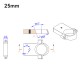RJX 1 PCS 20mm 25mm 30mm  Mount fixed seat for  UAV drone Tube