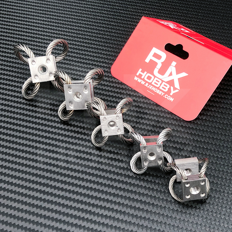 RJX 4pcs M5 M6 RC UAV Aerial Photography High Performance Steel Wire Rope Isolator Anti-vibration Shock Gimbal Dampener