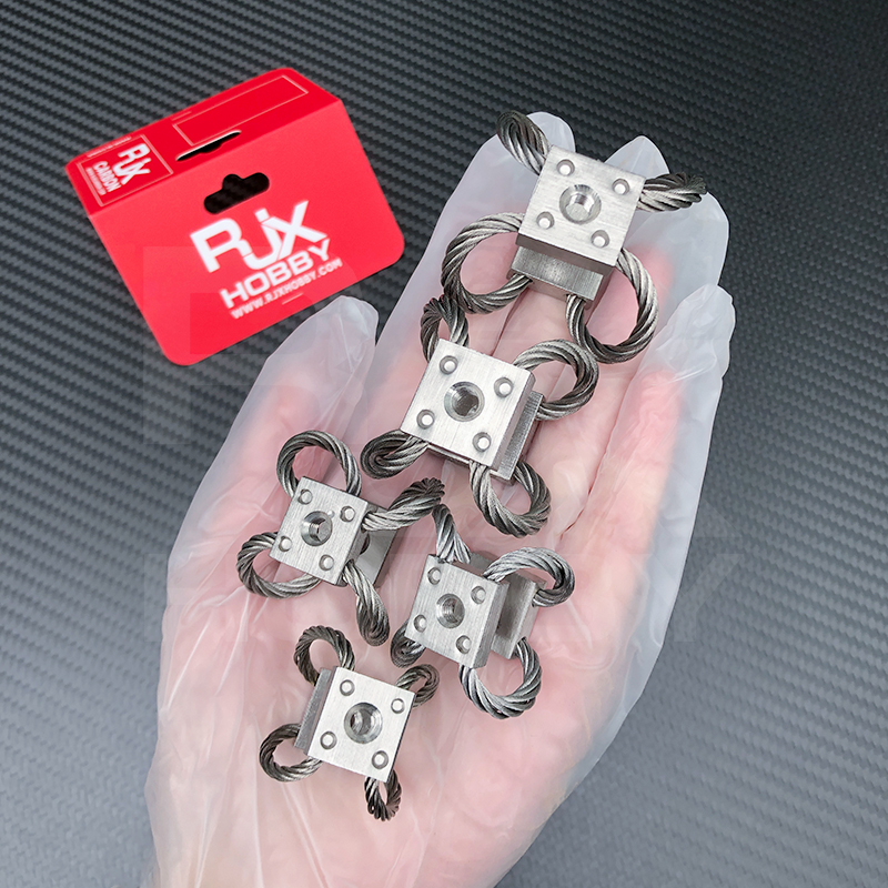 RJX 4pcs M5 M6 RC UAV Aerial Photography High Performance Steel Wire Rope Isolator Anti-vibration Shock Gimbal Dampener