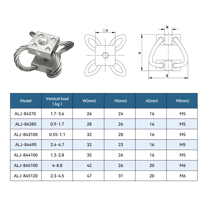 RJX 4pcs M5 M6 RC UAV Aerial Photography High Performance Steel Wire Rope Isolator Anti-vibration Shock Gimbal Dampener