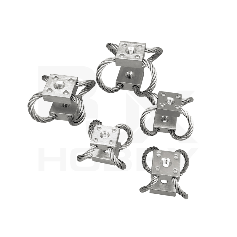 RJX 4pcs M5 M6 RC UAV Aerial Photography High Performance Steel Wire Rope Isolator Anti-vibration Shock Gimbal Dampener