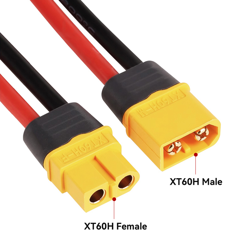 RJXHOBBY 1pcs XT60 Female to AS150 Anti-Spark Male Female
