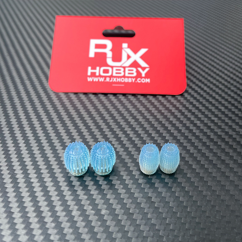 RJX 1pair Thumb Grippies Non-Slip Radio Stick Ends 3mm for FPV Radio Transmitter Hall Gimbal Futaba DIY Parts