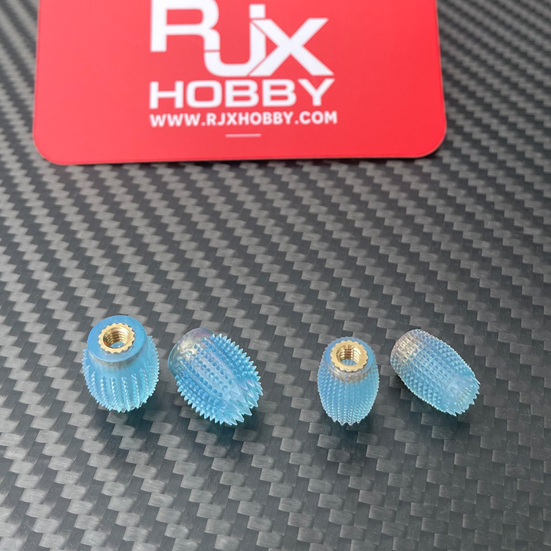 RJX 1pair Thumb Grippies Non-Slip Radio Stick Ends 3mm for FPV Radio Transmitter Hall Gimbal Futaba DIY Parts