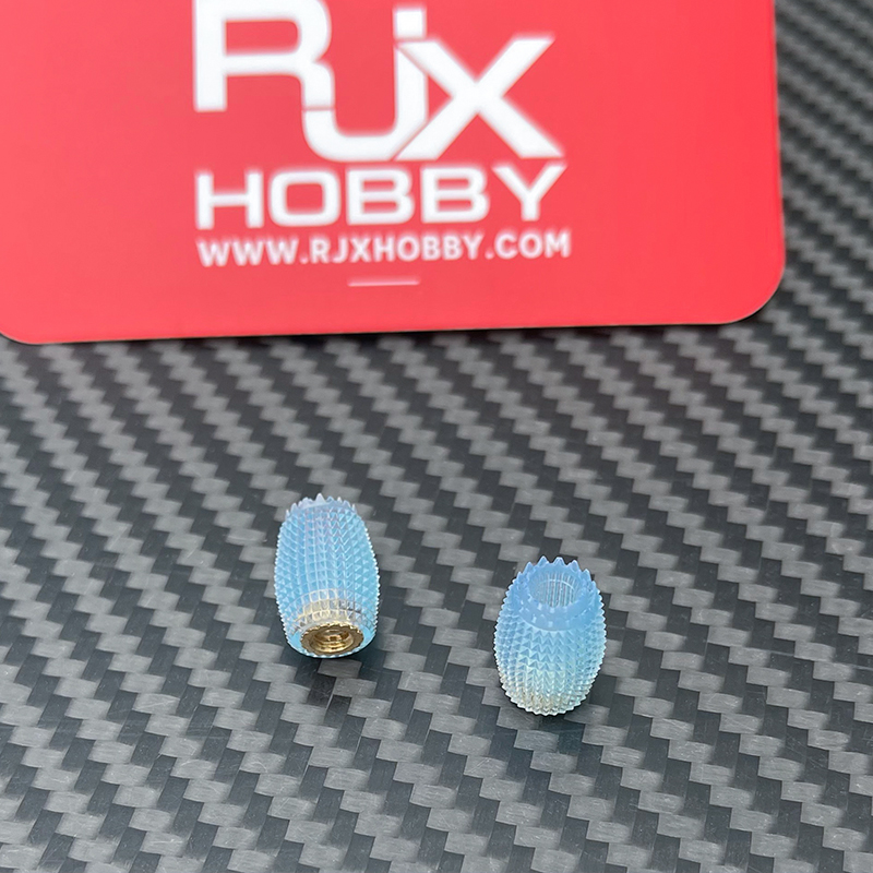 RJX 1pair Thumb Grippies Non-Slip Radio Stick Ends 3mm for FPV Radio Transmitter Hall Gimbal Futaba DIY Parts
