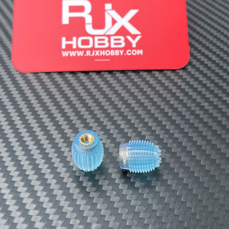 RJX 1pair Thumb Grippies Non-Slip Radio Stick Ends 3mm for FPV Radio Transmitter Hall Gimbal Futaba DIY Parts