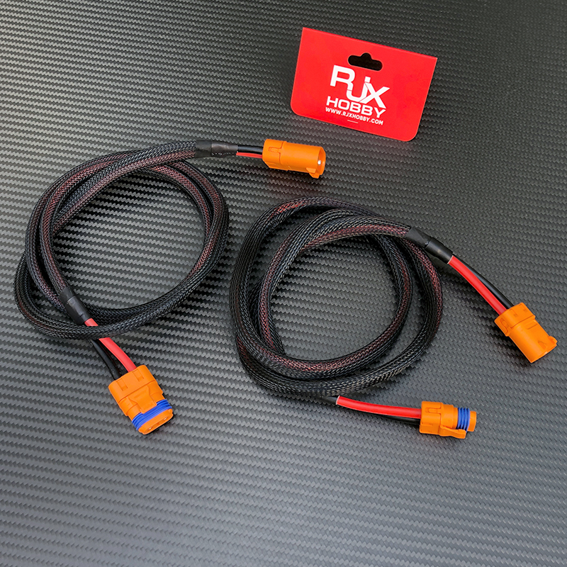 RJX 1pcs Power Wiring Harness LFB40-F to LFB40-M /LFB50-F to LFB50-M/1100mm 10 AWG Silicone 
