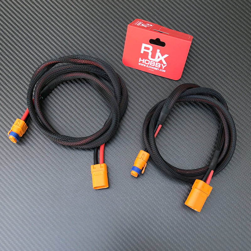 RJX 1pcs Power Wiring Harness LFB40-F to LFB40-M /LFB50-F to LFB50-M/1100mm 10 AWG Silicone 