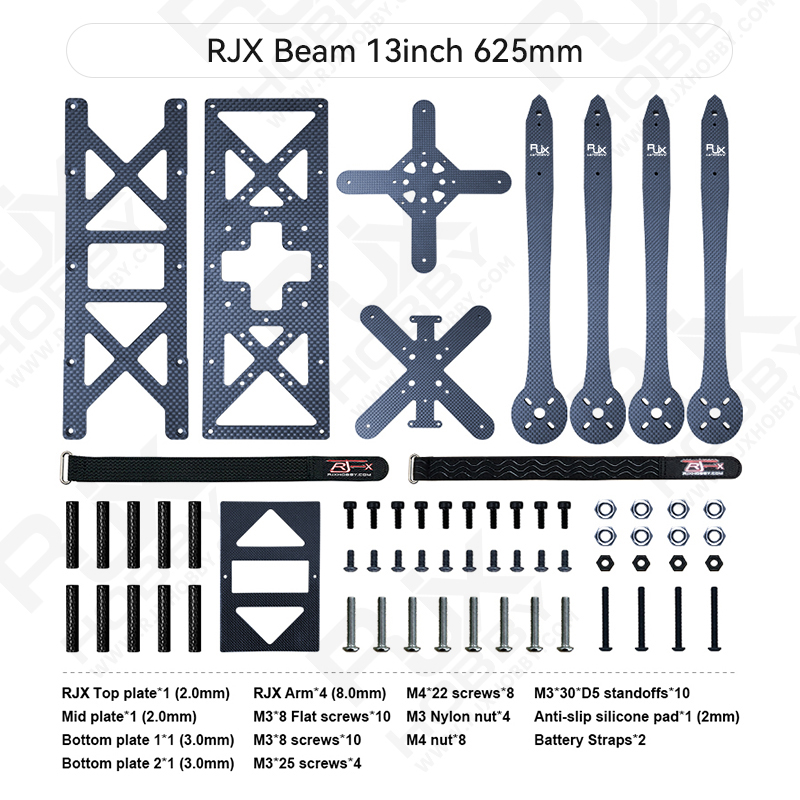 RJX Beam 13inch Carbon Fiber Frame Kit For RC FPV Racing Drone