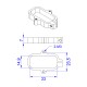 RJX 1pcs AS150U Male Plug Fixed Mount Bracket Aluminium Alloy Holder 