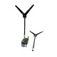 RJX 1Set 1.2G/1.3G Image Transmission Dual Receiver Module with Dipole Antenna SMA for FPV Glasses FatShark Skyzone DJI Goggles V1V2