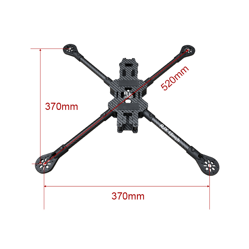 RJX 13inch V1 Carbon Fiber Frame Kit For RC FPV Racing Drone
