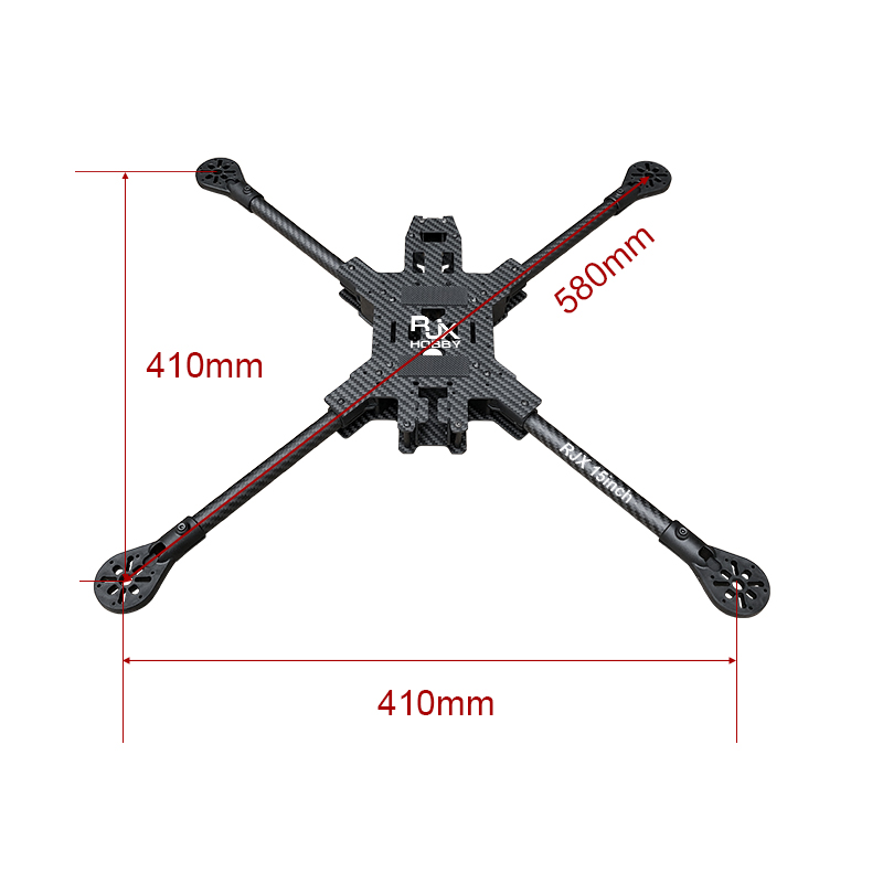 RJX 15inch V1 Carbon Fiber Frame Kit For RC FPV Racing Drone 