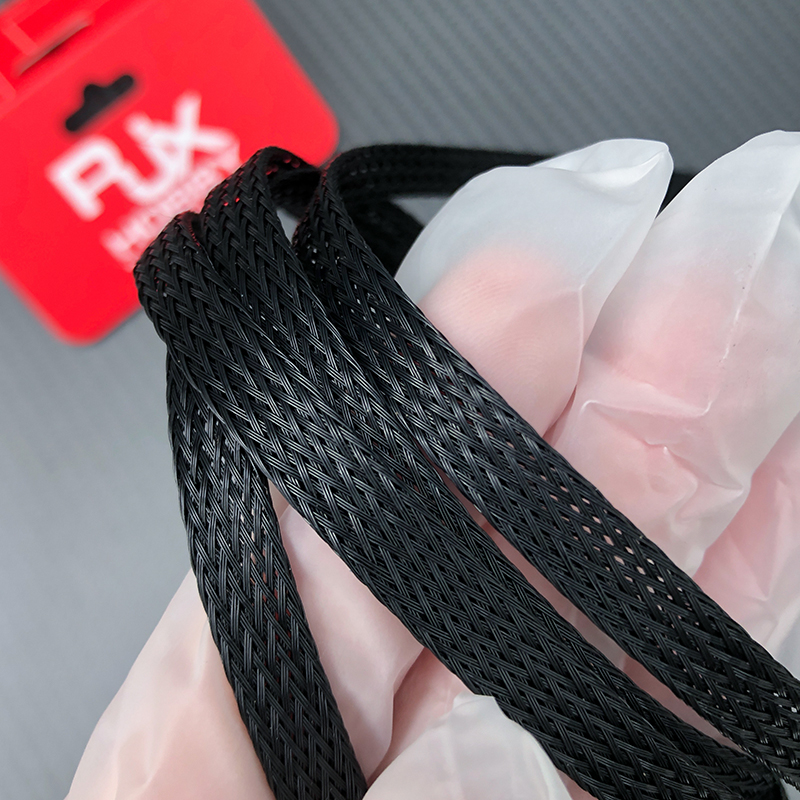 RJX 100M Braided Cable Sleeve Black Insulated PET Expandable Sheathing 3-40mm Wire Protection