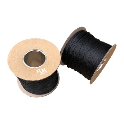 RJX 100M Braided Cable Sleeve Black Insulated PET Expandable Sheathing 3-40mm Wire Protection