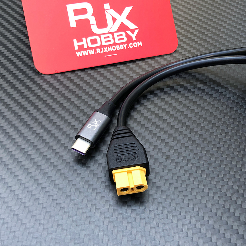 RJX 1pcs SC100 Type-C to XT60 Charging Cable for toolkitrc M7 M6 M6D M8S Charger