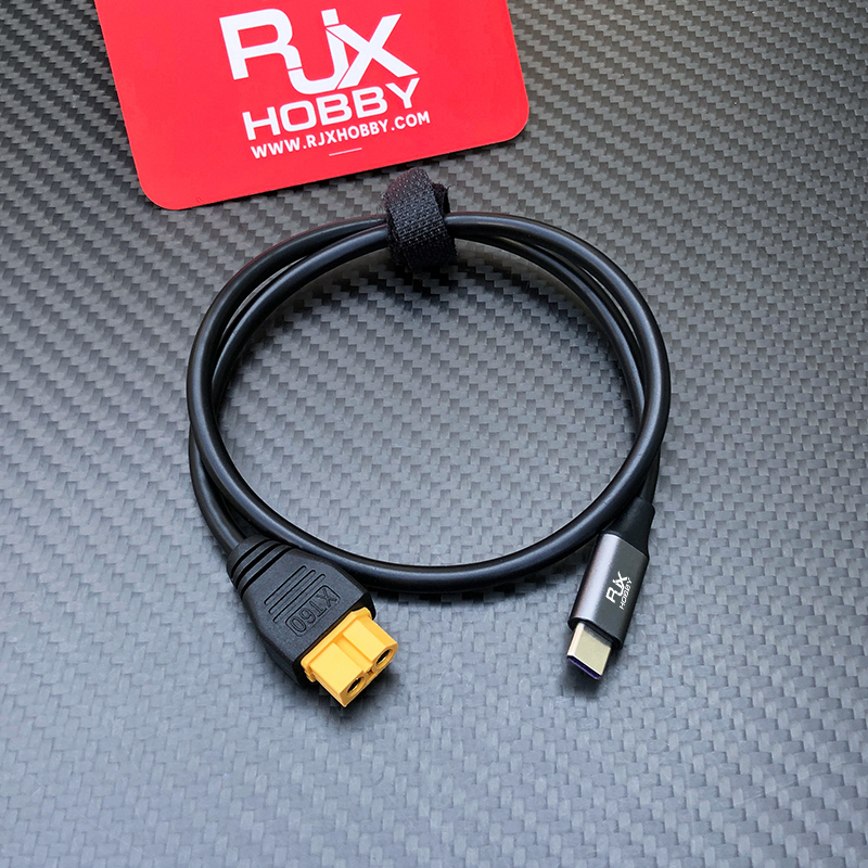 RJX 1pcs SC100 Type-C to XT60 Charging Cable for toolkitrc M7 M6 M6D M8S Charger