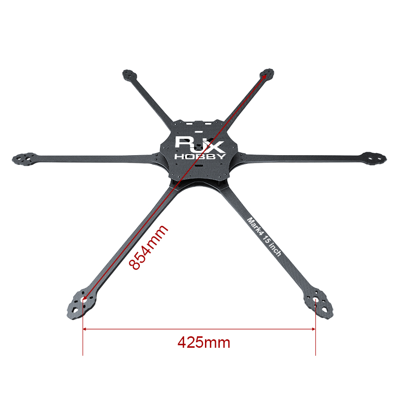 RJX Mark4 15 inch 6 Arms Carbon Fiber Frame Kit For RC FPV Racing Drone