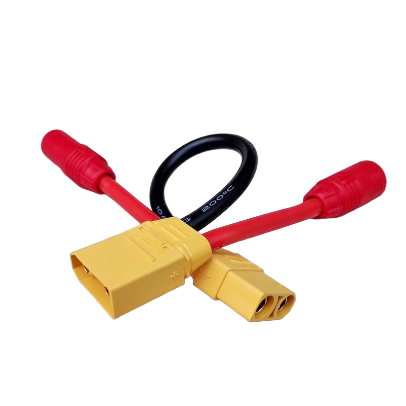 RJX 1pcs XT90 Male Female Extension wire AS150 Anti-Spark Sparkproof 15cm 10awg Wire 