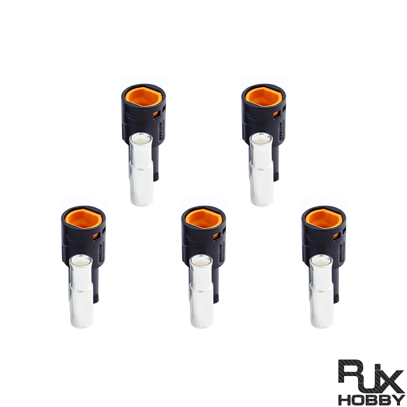 RJX 5pcs Amass LCA40D Male Female DC Plug High Current Single PIN Riveted Crimping Connector