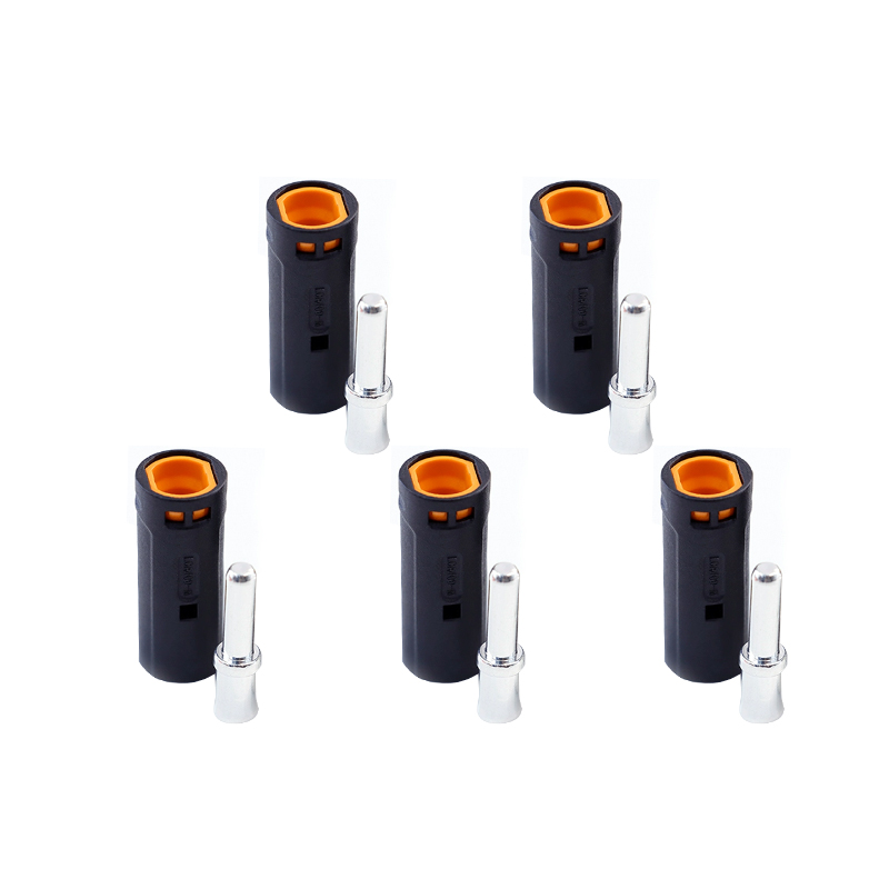 RJX 5pcs Amass LCA40D Male Female DC Plug High Current Single PIN Riveted Crimping Connector