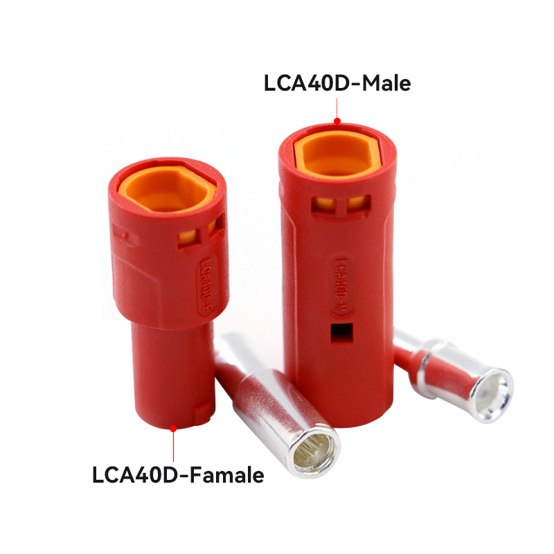 RJX 5pcs Amass LCA40D Male Female DC Plug High Current Single PIN Riveted Crimping Connector