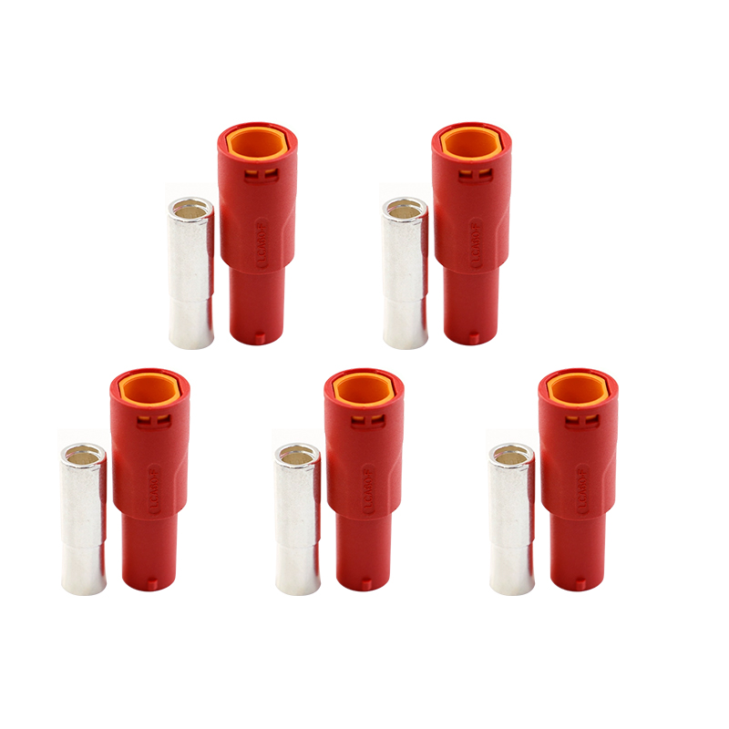 RJX 5pcs Amass LCA60 Male Female DC Plug High Current Single PIN Riveted Crimping Connector