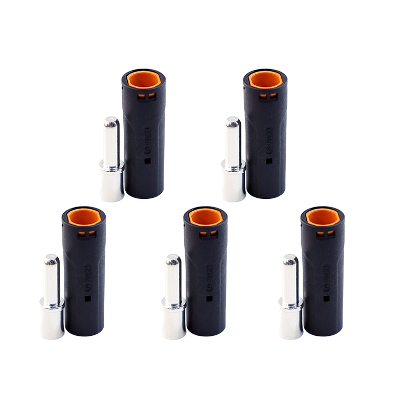 RJX 5pcs Amass LCA60 Male Female DC Plug High Current Single PIN Riveted Crimping Connector