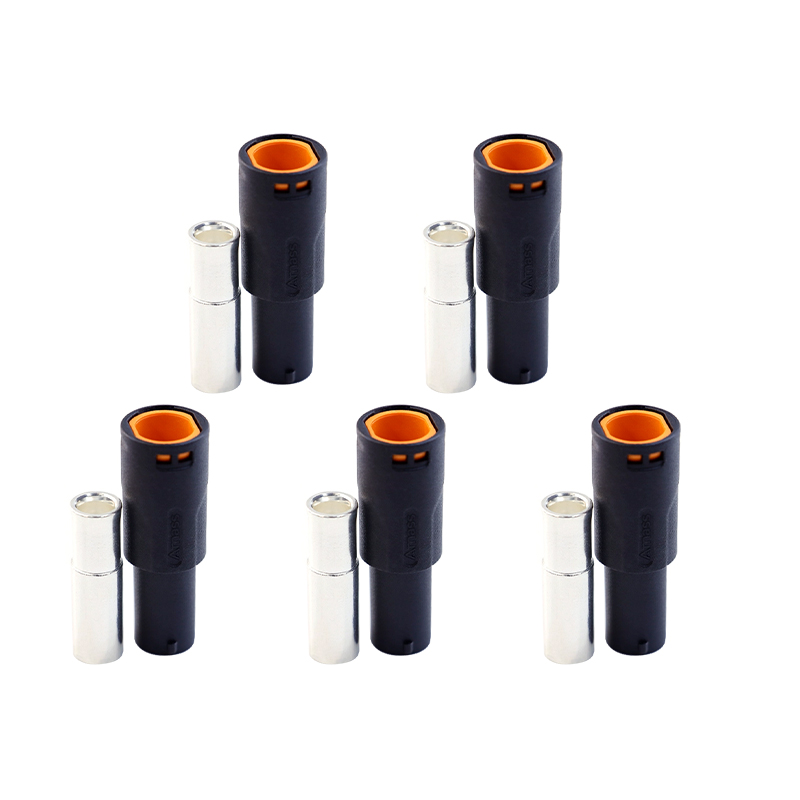 RJX 5pcs Amass LCA60 Male Female DC Plug High Current Single PIN Riveted Crimping Connector