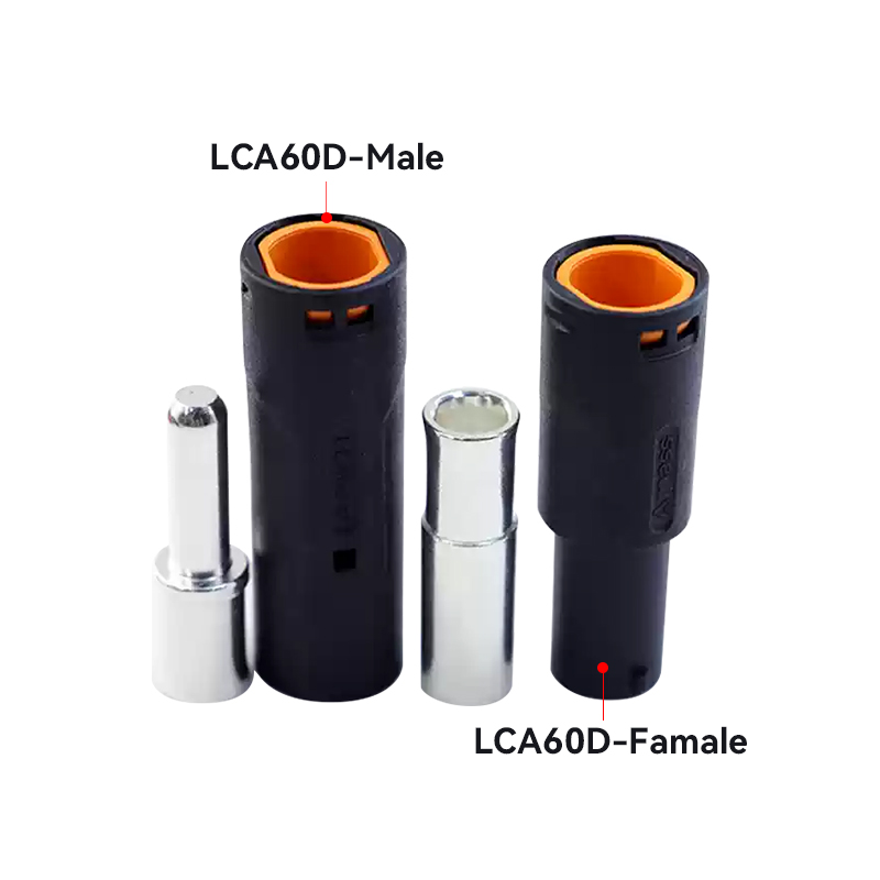 RJX 5pcs Amass LCA60 Male Female DC Plug High Current Single PIN Riveted Crimping Connector