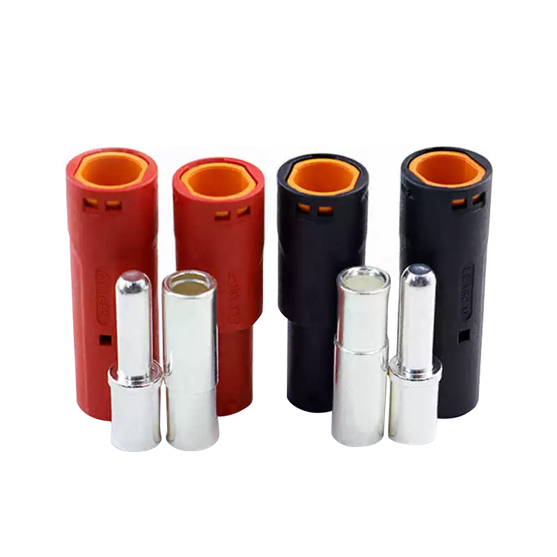 RJX 5pcs Amass LCA60 Male Female DC Plug High Current Single PIN Riveted Crimping Connector