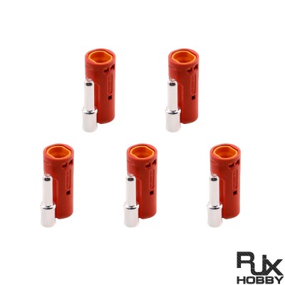RJX 5pcs Amass LCA50D Male Female DC Plug High Current Single PIN Riveted Crimping Connector