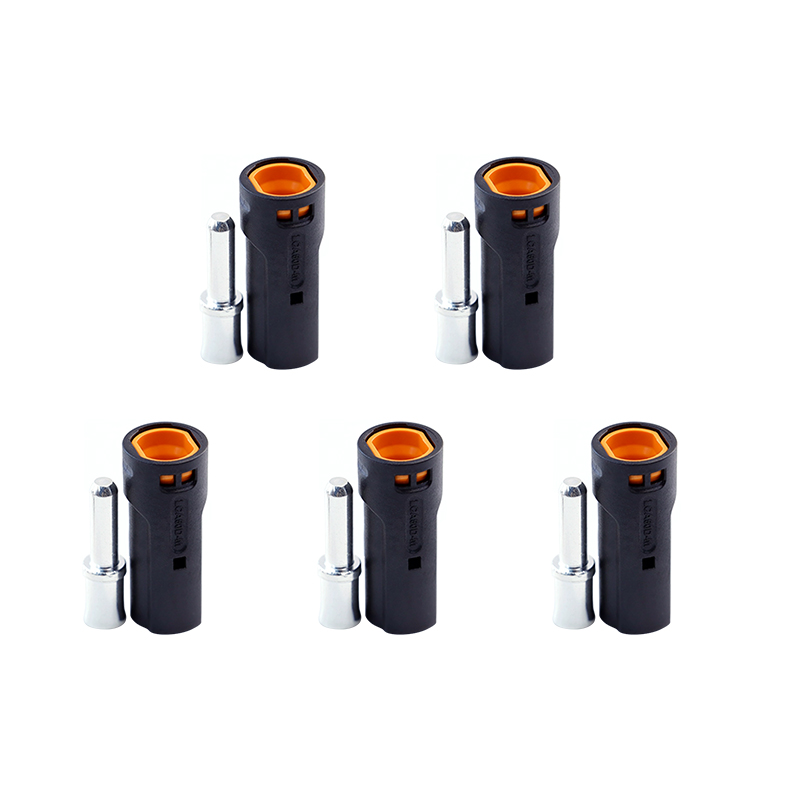 RJX 5pcs Amass LCA50D Male Female DC Plug High Current Single PIN Riveted Crimping Connector