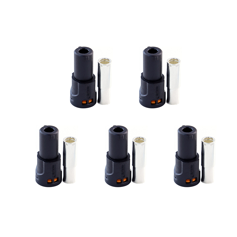 RJX 5pcs Amass LCA50D Male Female DC Plug High Current Single PIN Riveted Crimping Connector