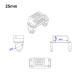 RJX 1pcs QS9L-M Male Plug Fixed Seat Connector Mount Holder Support Base for 20mm 25mm Carbon Tube
