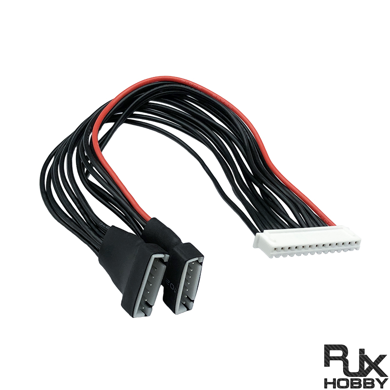 RJX 1pcs JST-EH 12S to 6S Male Connector Charger Lipo Battery Balance Line Wire Charging 