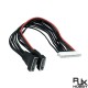 RJX 1pcs JST-EH 12S to 6S Male Connector Charger Lipo Battery Balance Line Wire Charging 