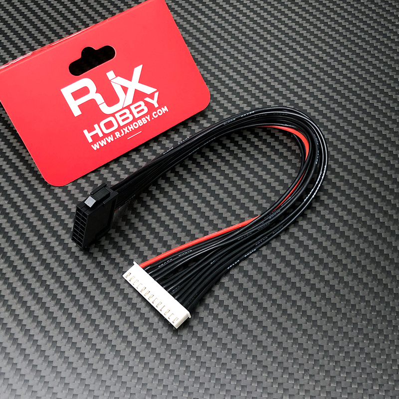 RJX 1pcs JST-XH 2.54mm 12S charger balance line to 16PIN Connectors Extension Cable