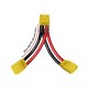 RJX 1pcs XT90H Male Female XT90S Anti Spark RC Charger Cable Connector Y Harness For Parallel Battery