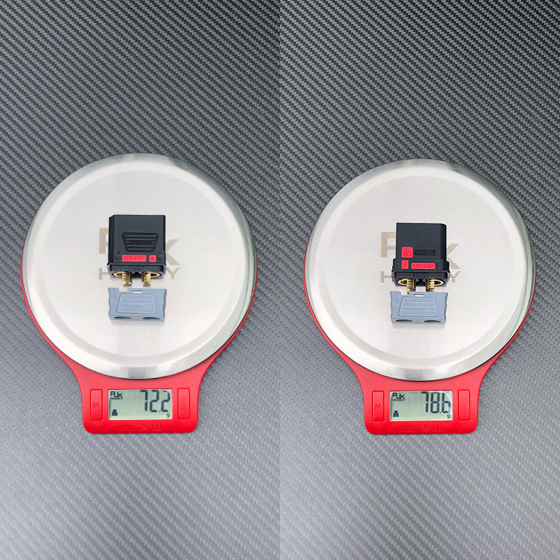 RJXHOBBY 1pair QS10P-L Anti-spark Battery Connector Large Current Male Female Gold Plated Plug for RC UAV Drone