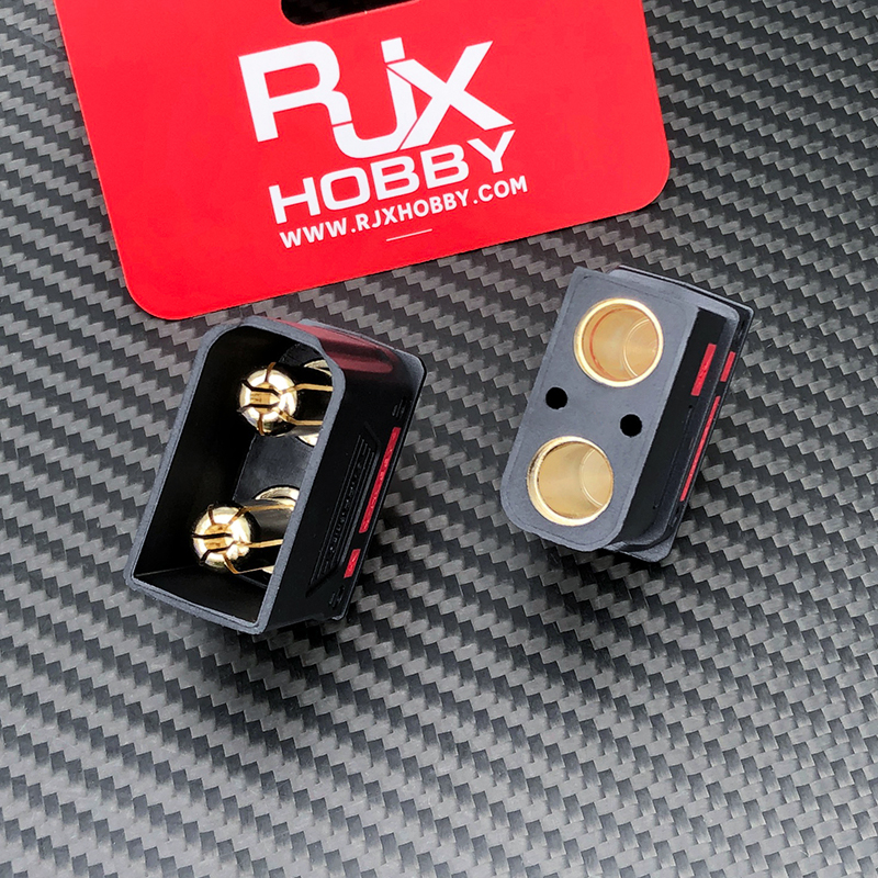 RJXHOBBY 1pair QS10P-L Anti-spark Battery Connector Large Current Male Female Gold Plated Plug for RC UAV Drone