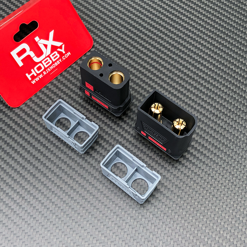 RJXHOBBY 1pair QS10P-L Anti-spark Battery Connector Large Current Male Female Gold Plated Plug for RC UAV Drone